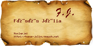 Fésüs Júlia névjegykártya